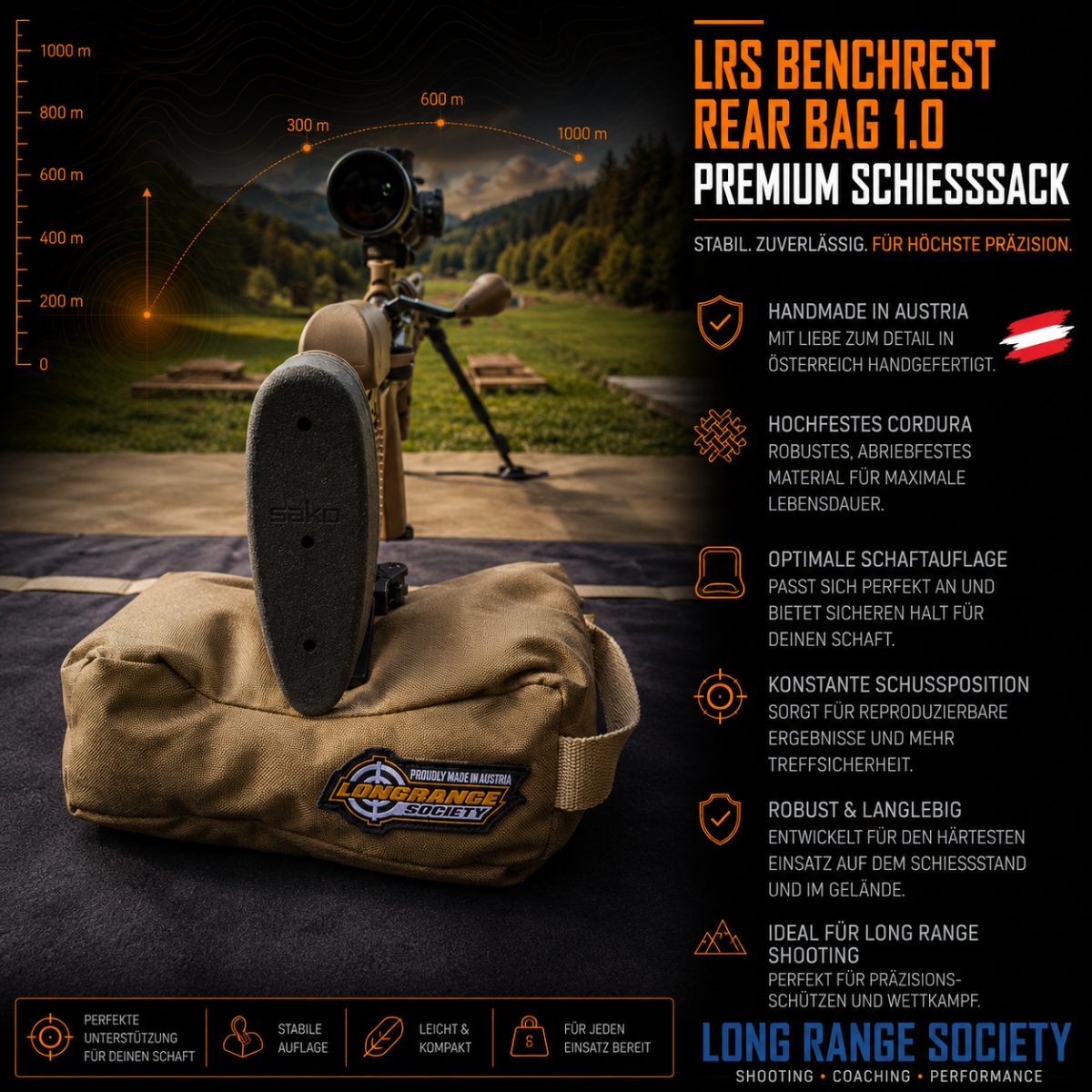 LRS Benchrest Rear Bag 1.0 Premium Schießsack | Long Range S, 124,90
