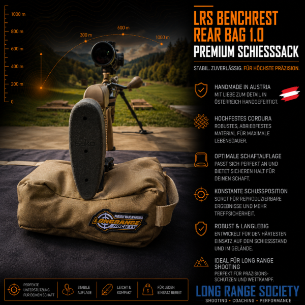 LRS Benchrest Rear Bag 1.0 – Premium Schießsack